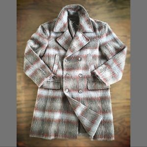 Men’s New Stylish Plaid Topcoat